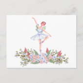 Waterverf dansen ballerina briefkaart (Voorkant)