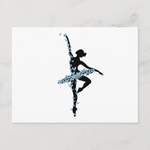 Waterverf dansen ballerina briefkaart