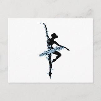 Waterverf dansen ballerina briefkaart