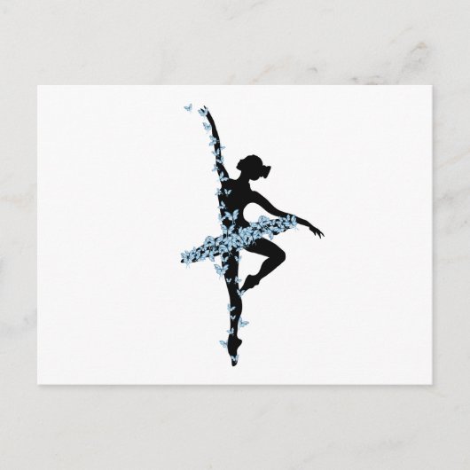 Waterverf dansen ballerina briefkaart (Voorkant)