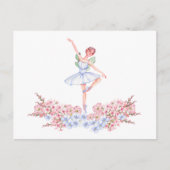 Waterverf dansen ballerina briefkaart (Voorkant)