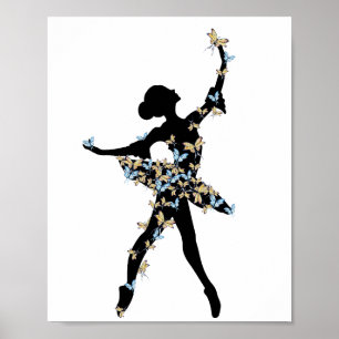 Waterverf dansen ballerina poster