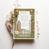 Waterverf Darmstadt huwelijksuitnodiging Kaart