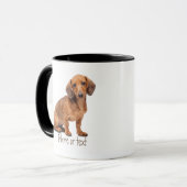 Waterverf Daschund Dog Pet Aangepast Mok (Voorkant links)