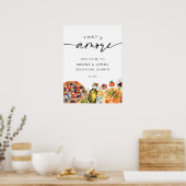 Waterverf dat is meer Italiaans eten Poster (Keuken)