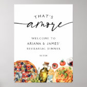 Waterverf dat is meer Italiaans eten Poster (Voorkant)