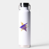 Waterverf davidster in gouden waterfles (Voorkant)