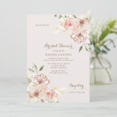 Waterverf Daylily en Roos Vrijgezellenfeest Kaart (Staand voorkant)