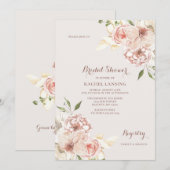 Waterverf Daylily en Roos Vrijgezellenfeest Kaart (Voorkant / Achterkant)