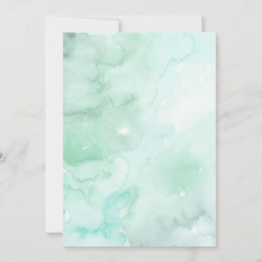 Waterverf De datum opslaan Kaart (Achterkant)