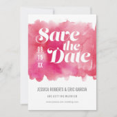 Waterverf De datum opslaan Save The Date (Voorkant)