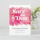 Waterverf De datum opslaan Save The Date (Staand voorkant)