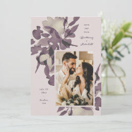 Waterverf de Foto van de Mauve van de Mauve sparen Kaart