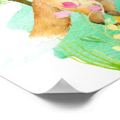 Waterverf de heer Fox en mevrouw Fox Poster (Hoek)