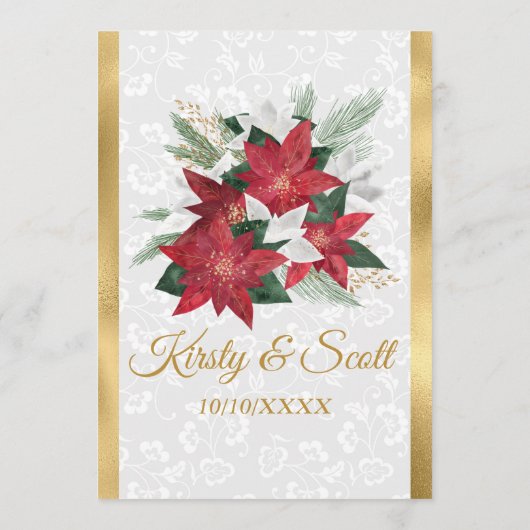 Waterverf de Kerstwinter in Poinsettia Menu (Achterkant)