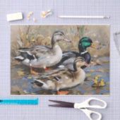 Waterverf Decoupage Wilde Eenden Tissuepapier (Craft)