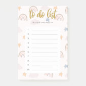 Waterverf deeg regenboogwolken om lijst te doen post-it® notes (Voorkant)