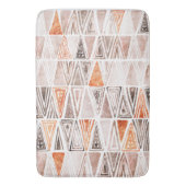 Waterverf deeg terracotta Tribal Triangles Badmat (Voorkant Verticaal)