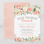 Waterverf deegbrander Baby shower Uitnodigen Kaart (Voorkant / Achterkant)