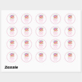 Waterverf Deegroller Rozen Gebak Chef Bakker Ronde Sticker (Vel)