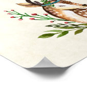  Waterverf Deer Boho Business Kitchen Poster (Hoek)