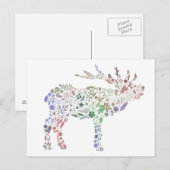 Waterverf Deer Briefkaart (Voorkant / Achterkant)