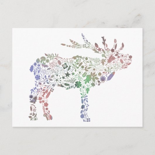 Waterverf Deer Briefkaart (Voorkant)