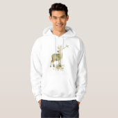 Waterverf, deer, Buck Art op maat Hoodie (Voorkant volledig)