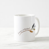 Waterverf Deer Couple met namen Koffiemok (Voorkant rechts)