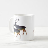 Waterverf Deer Couple met namen Koffiemok (Voorkant links)