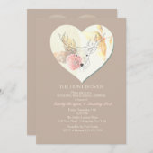 Waterverf Deer Invitation Kaart (Voorkant / Achterkant)