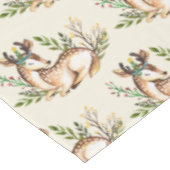 Waterverf Deer Lading Down Boho Pattern Tafelkleed (Gekanteld)