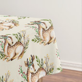 Waterverf Deer Lading Down Boho Pattern Tafelkleed (Voorbeeld)