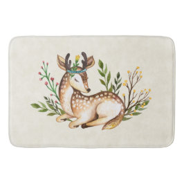  Waterverf Deer Laying Down Boho Badmat