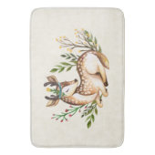  Waterverf Deer Laying Down Boho Badmat (Voorkant Verticaal)