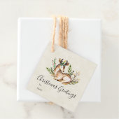 Waterverf Deer Laying Down Boho Bedankjes Labels (In situ)