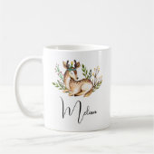  Waterverf Deer Laying Down Boho Koffiemok (Links)