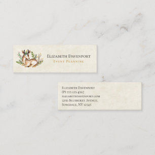  Waterverf Deer Laying Down Boho Mini Visitekaartje