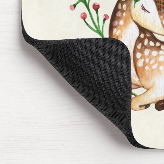  Waterverf Deer Laying Down Boho Muismat (Hoek)