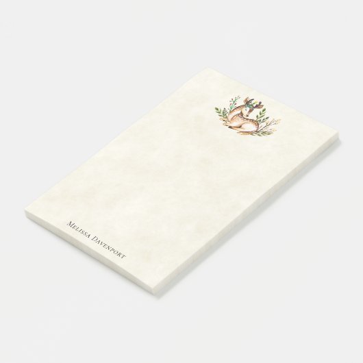  Waterverf Deer Laying Down Boho Post-it® Notes (Schuin)