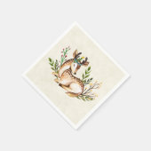  Waterverf Deer Laying Down Boho Servet (Hoek)