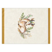  Waterverf Deer Laying Down Boho Tafelkleed (Voorkant (Horizontaal))