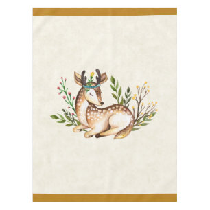 Waterverf Deer Laying Down Boho Tafelkleed