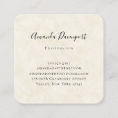 Waterverf Deer Laying Down Boho Vierkante Visitekaartje (Achterkant)