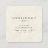 Waterverf Deer Laying Down Boho Vierkante Visitekaartje (Achterkant)