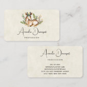  Waterverf Deer Laying Down Boho Visitekaartje (Voorkant / Achterkant)