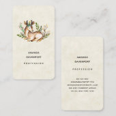 Waterverf Deer Laying Down Boho Visitekaartje (Voorkant / Achterkant)