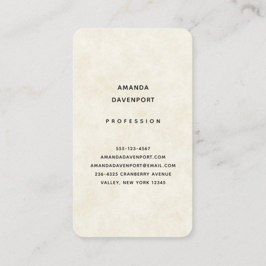 Waterverf Deer Laying Down Boho Visitekaartje (Achterkant)