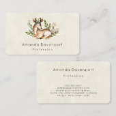  Waterverf Deer Laying Down Boho Visitekaartje (Voorkant / Achterkant)