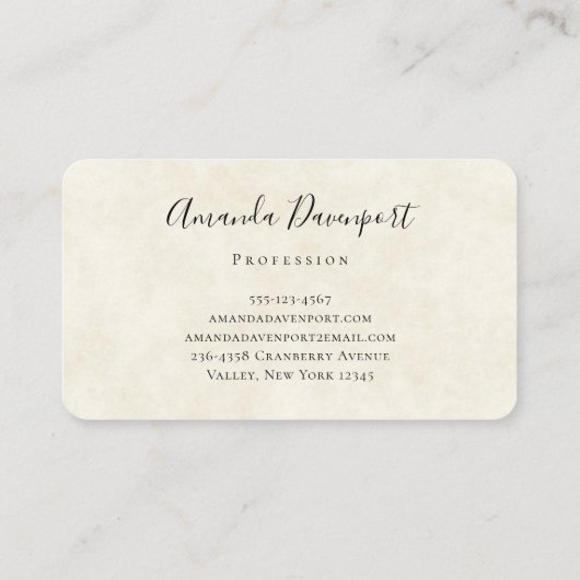 Waterverf Deer Laying Down Boho Visitekaartje (Achterkant)